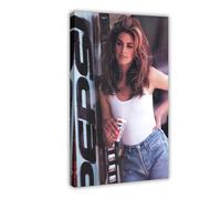 THYTJSZ Cindy Crawford, Iconic 90s Poster Canvas Poster Wall Art Decor Print Picture Paintings for Living Room Bedroom Decoration 16x24inch(40x60cm)