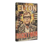 THYTJSZ Elton John Vintage Canvas Poster Bedroom Decor Landscape Office Room Decor Gift 20x30inch(50x75cm)