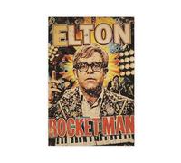 THYTJSZ Elton John Vintage Canvas Poster Wall Art Decor Print Picture Paintings for Living Room Bedroom Decoration 20x30inch(50x75cm)