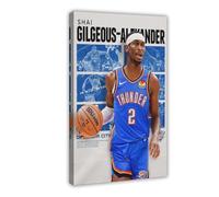 THYTJSZ Shai Gilgeous-Alexander Poster Canvas Poster Wall Art Decor Print Picture Paintings for Living Room Bedroom Decoration 12x18inch(30x45cm)