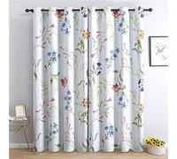 THYUNQ Floral Curtains, Blackout Curtains for Bedroom Living Room 54 Drop, Thermal Insulated Eyelet Drapes, Patterned Window Treatments, 46x54 Inch (W X L), 2 Panels
