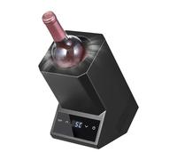 THYXGS 110V/12V Portable Electric Wine Chiller, 750mL Single Bottle Cooler, Stainless Body, Rechargeable, 24h Cold, for 3.74" Diameter Red and White Wine, for Parties and Gifts