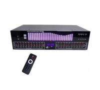 THYXGS 20-Band Digital Graphic Equalizer, HI-FI Spectrum Analyzer, LED Spectrum Display, 15 Dynamic Styles, Noise Reduction Function, With Remote Control, For Recording Studio, Home
