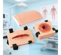 THYXGS 3Pcs Simulated Wound Trainer Model, Trauma Hemostasis Education Training Model, Food Grade Silicone, Bleed Control for Medical Classes, Reusable Bleed, for First Aid Training