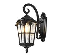 THYXGS 7" Ancient Roman LED Wall Lamp, European-Style Pastoral Wall Light, Aluminum Body/Glass Shade, Warm Light, Weatherproof, for Outdoor/Balconies