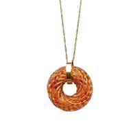 THYXGS Pendant Rodin Coil Necklace, Fire, 1.77" Double Vortex Spiral