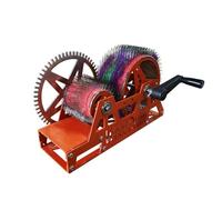 THYXGS Wool Drum Carder Fiber Blending Machine, Manual Wool Combing Wheel, Combing Wheel for DIY Fiber Prep, Easy Color Blending & Carding, Make Felt Animals