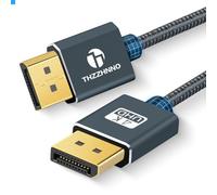 Thzzhnno 4K DisplayPort Cable 2M, DisplayPort Male 1.2 Cable, DP Cable Gold Plated High Speed 4K@60Hz, 2K@165Hz, 2K@144Hz, for Laptop, PC, Gaming Monitor, TV