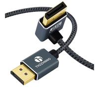 Thzzhnno DisplayPort Cable 1M, 90° Degree Down Angled Displayport 8K Lead Support up to 8K/120Hz, 4K/60Hz for Gaming Monitor Graphics Card