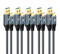 Thzzhnno USB A to USB C Cable 2M 5Pack, USB 3.1 USB 3.2 Gen2 10Gbps Data Transfer Lead for Samsung Galaxy/iPhone 15/MacBook Pro/iPad Pro