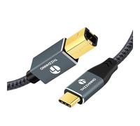 Thzzhnno USB B to USB C Printer Cable 1M, USB C to USB B Cord for MacBook Pro, MIDI Cable for Yamaha Casio Digital Piano, MIDI Keyboard, DJ Controller