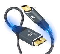 Thzzhnno USB C to Micro B Cable 2M, 5Gbps USB Type C to Micro B Hard Drive lead for MacBook Pro/Air, iPad/Tablet, iPhone, Samsung Galaxy S24
