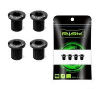 Ti Alloy Chainring Bolt Set for Competitive Cyclists Fits For UT68000 For R80000 For DA90000 Models, Pack of Four (Black)