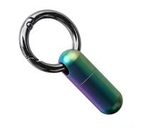 Ti Alloy Pill Holder Keychain for Easy Transport During For Camping and Hiking Trips (Colorful)
