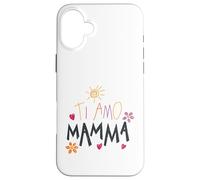 Ti Amo Mamma Cute Drawing Mama Mother's Day Italian Toddler Case for iPhone 16 Plus