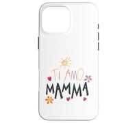 Ti Amo Mamma Cute Drawing Mama Mother's Day Italian Toddler Case for iPhone 16 Pro Max