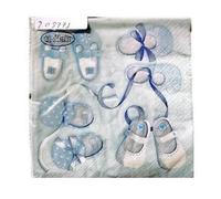 Ti-Flair 3 Ply Lunch Napkins (Pack Of 20) White/blue (One Size)