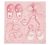 Ti-Flair Shoes Napkins (Pack Of 20) Pink (One Size)