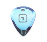 Ti-Geek Premium Titanium Guitar Pick 2.8mm Thickness, Neptunnus Blue for Metallica, Bass, Electric Guitar No-Slip Grip, Wrist Band, Lifetime Durability - Perfect for Guitar lover
