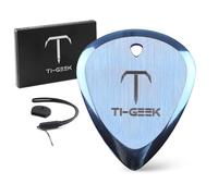 Ti-Geek Premium Titanium Guitar Pick 2.8mm Thickness, Neptunnus Blue for Metallica, Bass, Electric Guitar No-Slip Grip, Wrist Band, Lifetime Durability - Perfect for Guitar lover