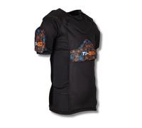 Ti-GO Kids Padded Zip Up Short Sleeve Soft Body Armour - Chest Protector for Mountain Bike - BMX Biking Protective Gear for Back & Arms - Sports Clothing for Children Youth Small