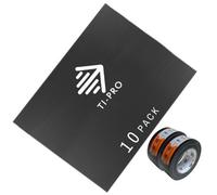 TI-PRO 10 Pack Correx Floor Protection Sheets 2.4m x 1.2m x 2mm + 2 Zulu Black Duct Tape Roll - 50mm x 50m