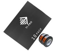 TI-PRO 10 Pack Correx Floor Protection Sheets 2.4m x 1.2m x 2mm + 2 Zulu Black Duct Tape Roll - 50mm x 50m