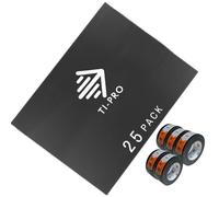 TI-PRO 25 Pack Correx Floor Protection Sheets 2.4m x 1.2m x 2mm + 5 Zulu Black Duct Tape Roll - 50mm x 50m