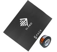 Ti-Pro 5 Pack Correx Floor Protection Sheets 2.4M X 1.2M X 2mm + 1 Black Duct Tape Roll - 50mm X 50M