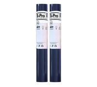 Ti-Pro Blue Hard Floor Protector Film Roll 600mm X 25M - Self-Adhesive Waterproof Protective Film For Wood, Tile, Laminate, 2 Pack