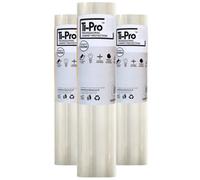 Ti-Pro Clear Self-Adhesive Carpet Protector Film Roll 600mm X 100M - Diy Heavy Duty Waterproof Floor Protection, 3 Pack