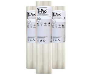 TI-Pro Clear Self-Adhesive Carpet Protector Film Roll 600mm x 100m - DIY Heavy Duty Waterproof Floor Protection | (3 Pack)