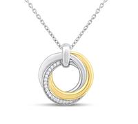 TI SENTO Gold Plated Silver 34055ZY/42 CZ Set Twist Necklet - F69117