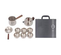 Ti Teapot Set with 45ml Tea Cups 350ml Serving Cup 350ml Insulated Tea Pot with Strainer Heat Resistant Handle Rustproof For Home Office
