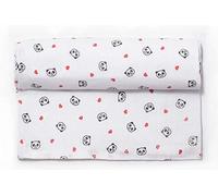 Ti TIN 100% Cotton Muslin 120 x 120 cm, Breathable, Light and Soft, Ideal for Babies 0-36 Months, Easy Wash and Dryer, Made in Spain, Red Panda Bear Print