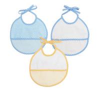 Ti TIN - 3 Pack Cross Stitch Bibs 100% Cotton with Super Soft Touch | Cross Stitch Bibs | Tie Closure for Easy Use