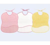 Ti TIN - 3 Pack Cross Stitch Bibs 100% Cotton with Super Soft Touch | Cross Stitch Bibs | Tie Closure for Easy Use
