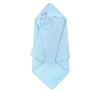 Ti TIN | Baby Bath Cape + Hood + Bib Cross Stitch 100% Cotton with Very Soft Feel | Sky Blue | 100 x 100 cm