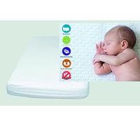 Ti TIN | Mattress Protector for Baby/Toddler Bed, 50 x 80 cm | Soft, Breathable, Waterproof and Antibacterial Mattress Protector - 100% Cotton - Polyurethane Lining - Terry Cloth - White