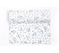 Ti TIN Muslin 100% Cotton 120 x 120 cm, Breathable, Light and Soft, Ideal for Babies 0-36 Months, Easy Wash and Dryer, Made in Spain, Turquoise Kittens Print