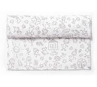 Ti TIN Muslin 100% Cotton 120 x 120 cm, Breathable, Light and Soft, Ideal for Babies 0-36 Months, Easy Wash and Dryer, Made in Spain, Children's Drawings Print Grey