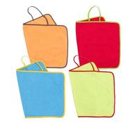 Ti TIN - Pack of 4 Children's Towels, 40x70 cm | Small Towels Made of Terry Cloth, 90% Cotton, Colour: Blue and Orange