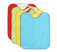 Ti TIN | Pack of 4 Waterproof Bibs 12, 32x36 cm, Strong Colours | Bibs for Babies 18-24 Months Unisex | Waterproof Bibs