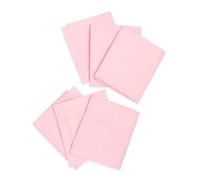 Ti TIN Pack of 6 Flat Sheets 100% Cotton Pink 53 x 132 cm