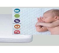Ti TIN Set of 2 Mattress Protectors for Baby/Toddler Bed, 35 x 75 cm | Soft, Breathable, Waterproof and Antibacterial Mattress Protector - 100% Cotton - Polyurethane Lining - Terry Cloth - White