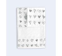 Ti TIN | Set of Mini Cot Sheets 50 x 80 cm | Pack of 3 Pieces (Top + Fitted Fitted with Elastics + Pillowcase) | Cot Linen | 100% Cotton Poplin