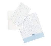 Ti TIN | Set of Sheets for Mini Cot 50 x 80 | Pack of 3 Pieces (Top Sheet + Fitted Sheet with Elastic + Pillowcase) | Cot Bedding | Poplin 100% Cotton