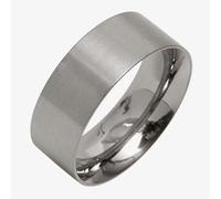 Ti2 Titanium 8mm Satin Flat Court Ring T.LR844.G