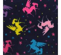 Tia Knight New Exclusive Children's Prints Premium Quality Anti-Pill Polar Fleece Soft Washable Fabric Sold by The Metre Same Day Dispatch (Stardust Unicorns, SQ896) (Navy/Multi Stardust Unicorns)