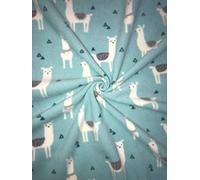 Tia Knight Premium Quality Anti-Pill Polar Fleece Fabric, 100% Polyester, Print Pattern, Sold by The Metre, Llama Glama, 1 Metre